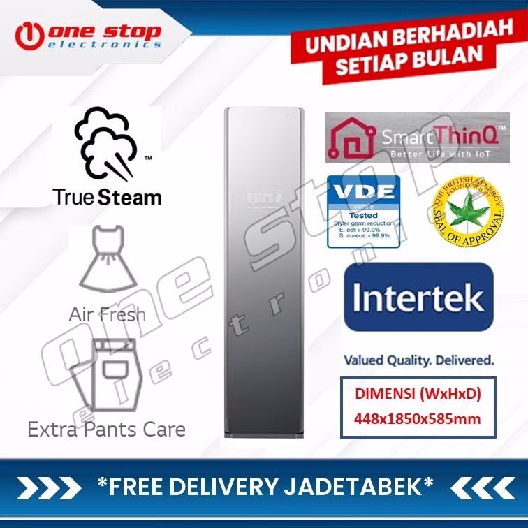 LG S3MFC Styler Steam Clothing Care dengan TrueSteam™ & ThinQ WiFi