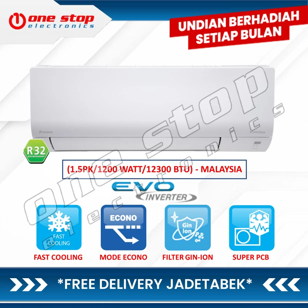 DAIKIN FTKF35AV14 AC Split EVO Inverter 1.5PK - MALAYSIA