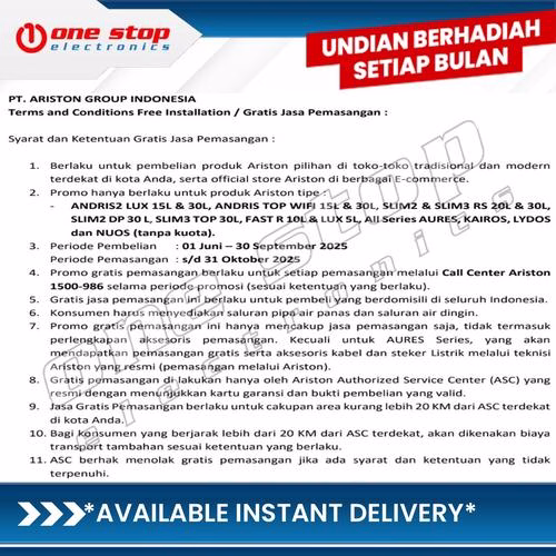 ARISTON AN2 15 TOP/AN2 15TOP / Andris2 TOP WIFI Water Heater 15Lt 350W - Image 2