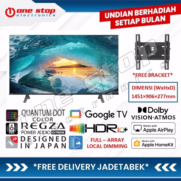 TOSHIBA 65M550MP / 65 M550M QLED 4K UHD HDR10+ Google TV 65 Inch