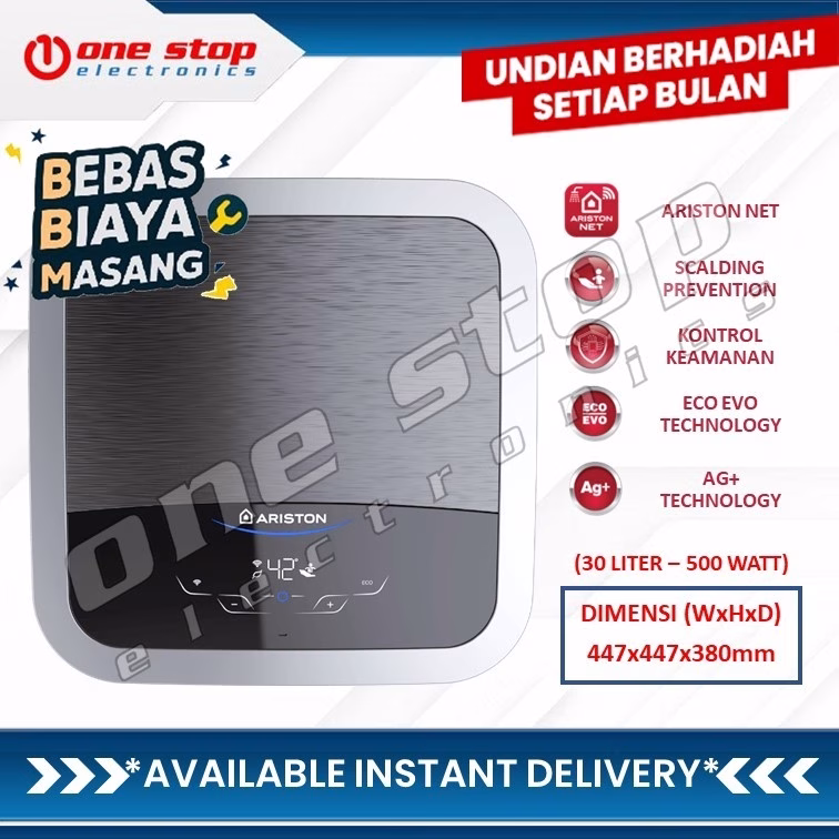 ARISTON AN2 30 TOP/AN2 30TOP / Andris2 TOP WIFI Water Heater 30Lt 500W