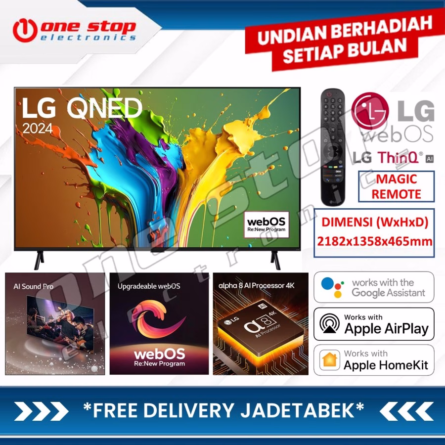 LG 98QNED89 / QNED89 4K UHD QNED WebOS Smart TV 86 Inch - 98QNED89TSA