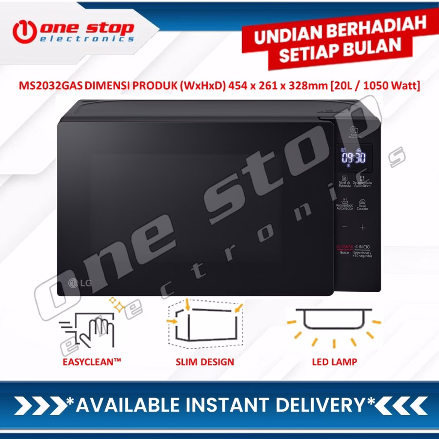 LG MS2032GAS Microwave Oven Solo NeoChef 20L