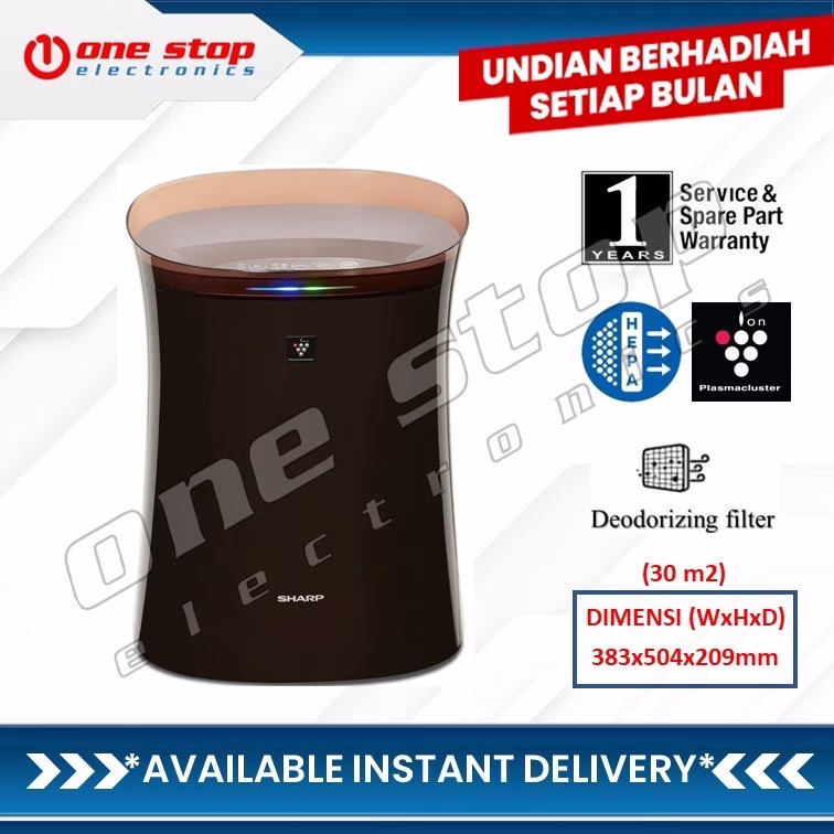 SHARP FP-F40Y-T Air Purifier w/ HEPA Filter 30m2