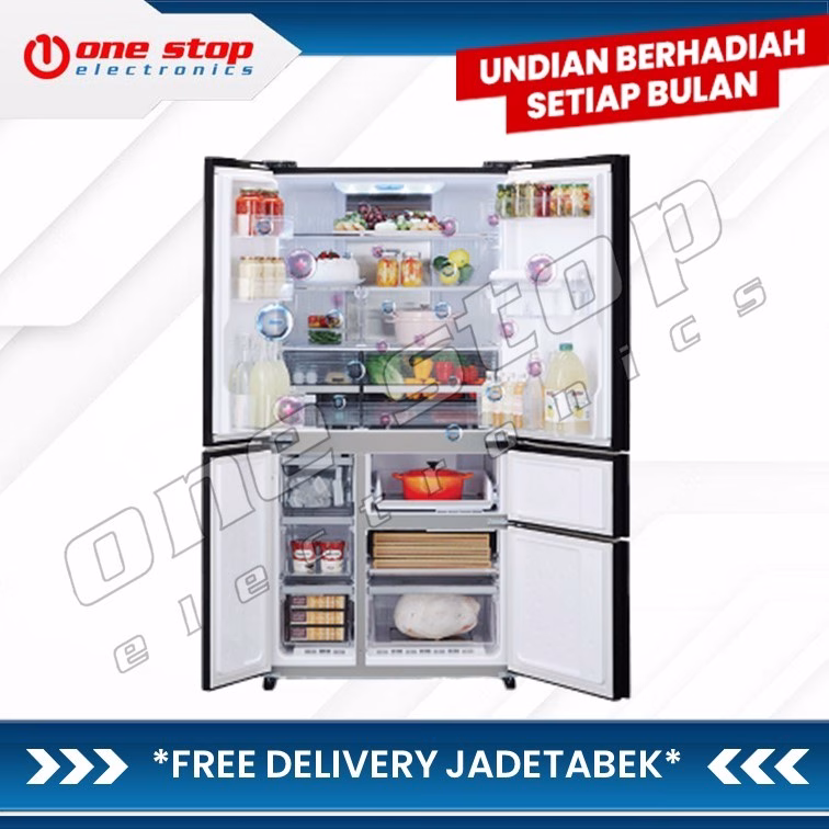 SHARP SJ-IFX93PM-DS Kulkas Multi Door 5 pintu J-Tech Inverter 800 L - Image 2