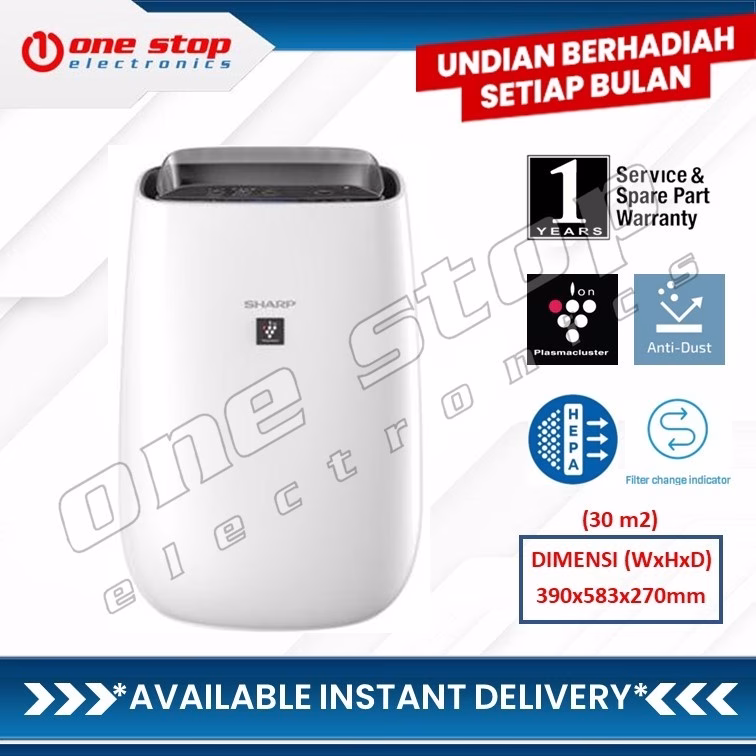 Sharp FP-J40Y-W Air Purifier Plasmacluster
