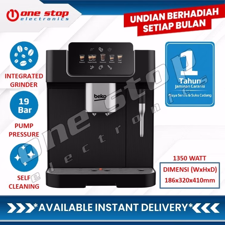 BEKO CEG 7302 B / CEG7302B Espresso Coffee Machine w/ Milk Steamer