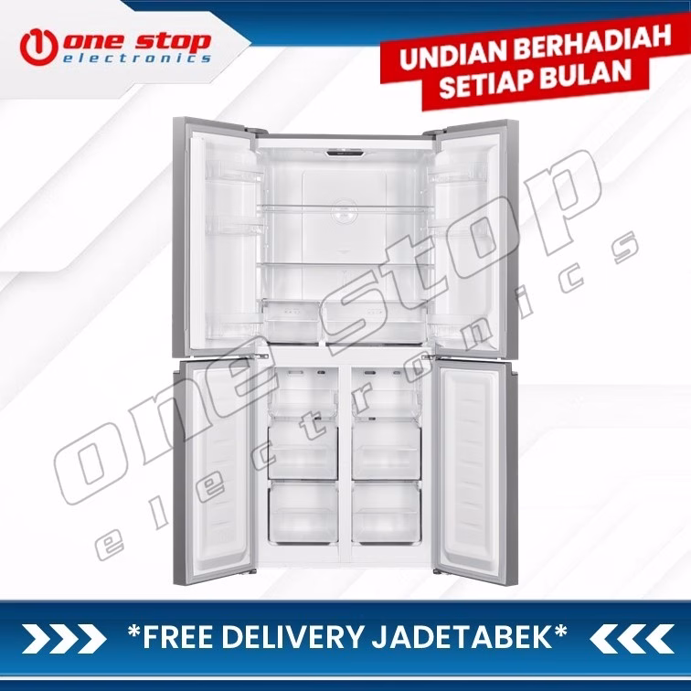 BEKO GNO5001BSHF Kulkas Side by Side Inverter w/ HarvestFresh 500L - Image 2