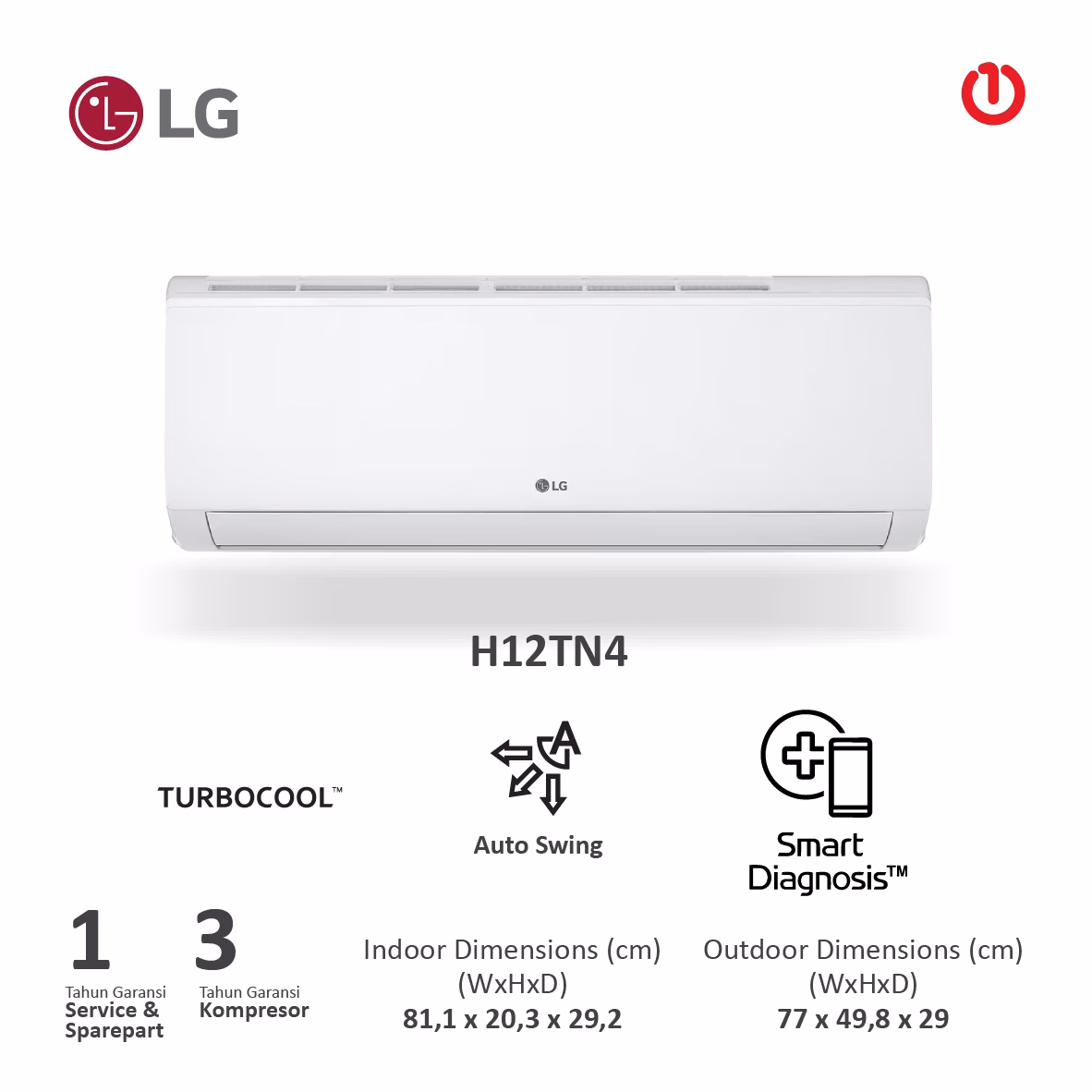 LG H12TN4 AC Standart New Hercules R32 1.5PK