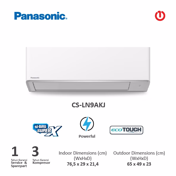 PANASONIC CS-LN9AKJ AC Split Standard Si-BiRu R32 1PK