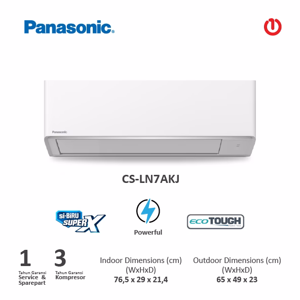 PANASONIC CS-LN7AKJ AC Split Standard Si-BiRu R32 0.75PK