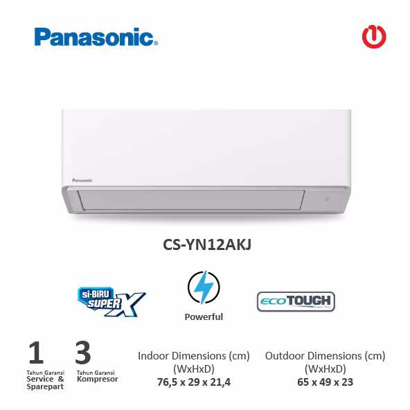 PANASONIC CS/CU-YN12AKJ AC Split Standard Non-Inverter 1.5PK