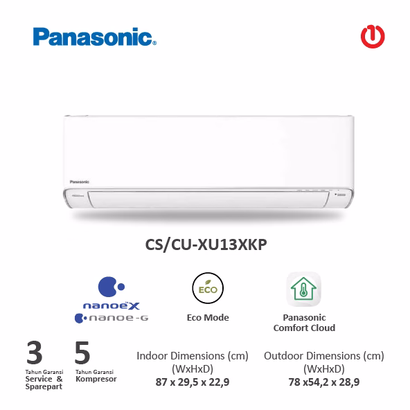 PANASONIC CS/CU-XU13XKP AC Inverter Premium Nanoe-X 1.5PK
