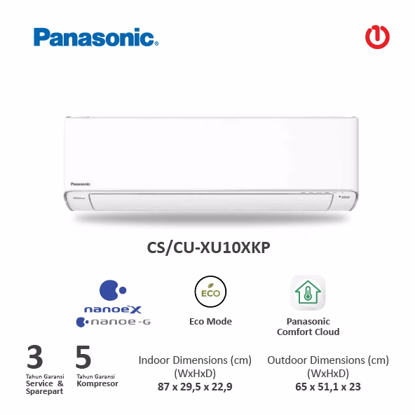 PANASONIC CS/CU-XU10XKP AC Inverter Premium Nanoe-X 1PK
