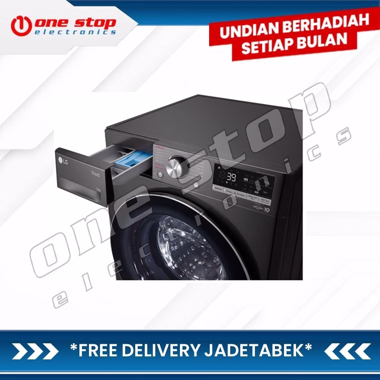 LG FV1412S3B Mesin Cuci Front Loading W/ AI DD & TurboWash™ 12Kg - Image 4