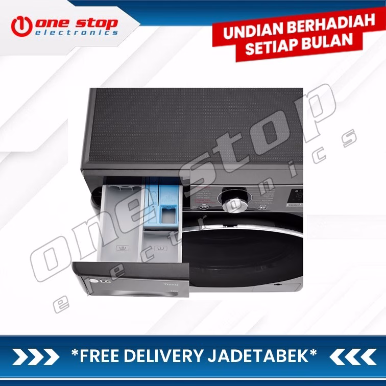 LG FV1412S3B Mesin Cuci Front Loading W/ AI DD & TurboWash™ 12Kg - Image 5