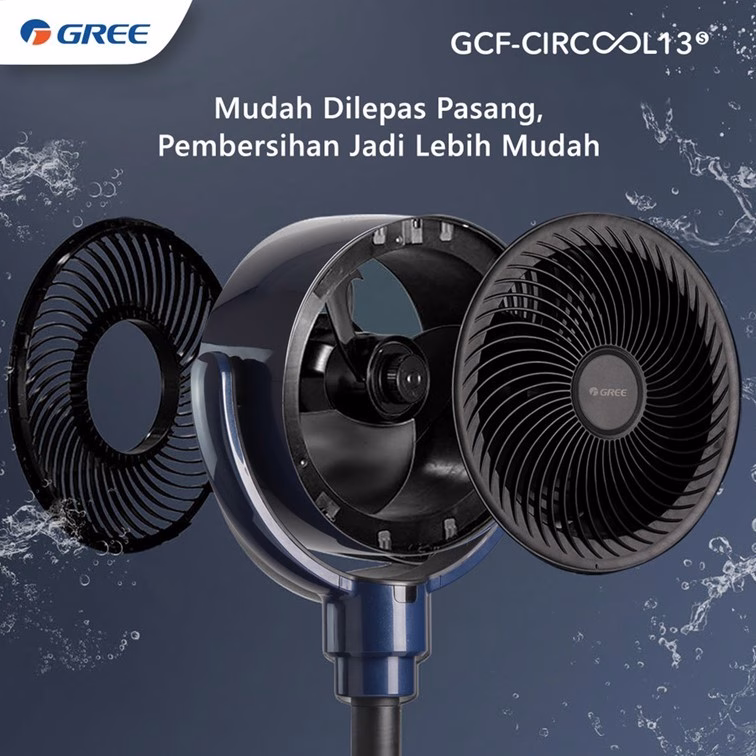 GREE GCF-CIRCOOL13S Luxury Air Circulation Fan - Swing Otomatis - 2in1 Kipas Meja dan Lantai - Image 8