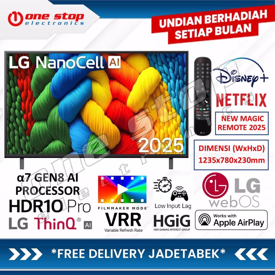 LG 55NANO80ASA 4K UHD NanoCell AI Smart TV 55 Inch