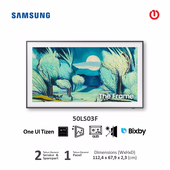 SAMSUNG 50LS03F The Frame 4K QLED Smart TV 50 Inch | Art Mode | Samsung Vision AI | LS03F | LS03FA | QA50LS03FA | QA50LS03FAKXXD