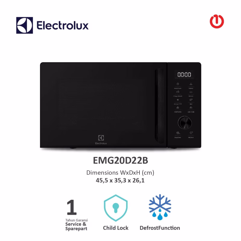 ELECTROLUX EMG20D22B / EMG 20D22B Microwave Oven w/ Grill 20L
