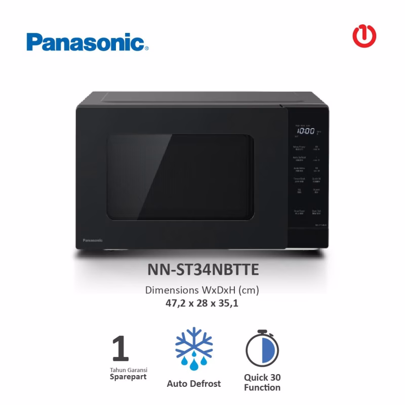 PANASONIC NN-ST34NBTTE / NNST34NBTTE Microwave Oven 25L 900Watt