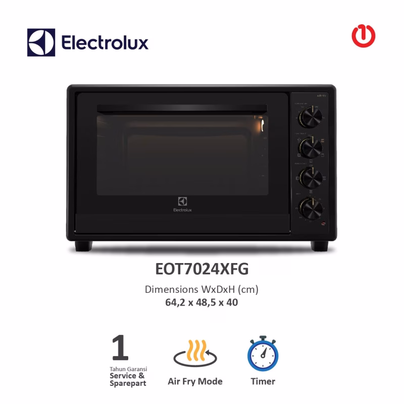 ELECTROLUX EOT7024XFG / EOT 7024 XFG Electric Oven Freestanding 70L