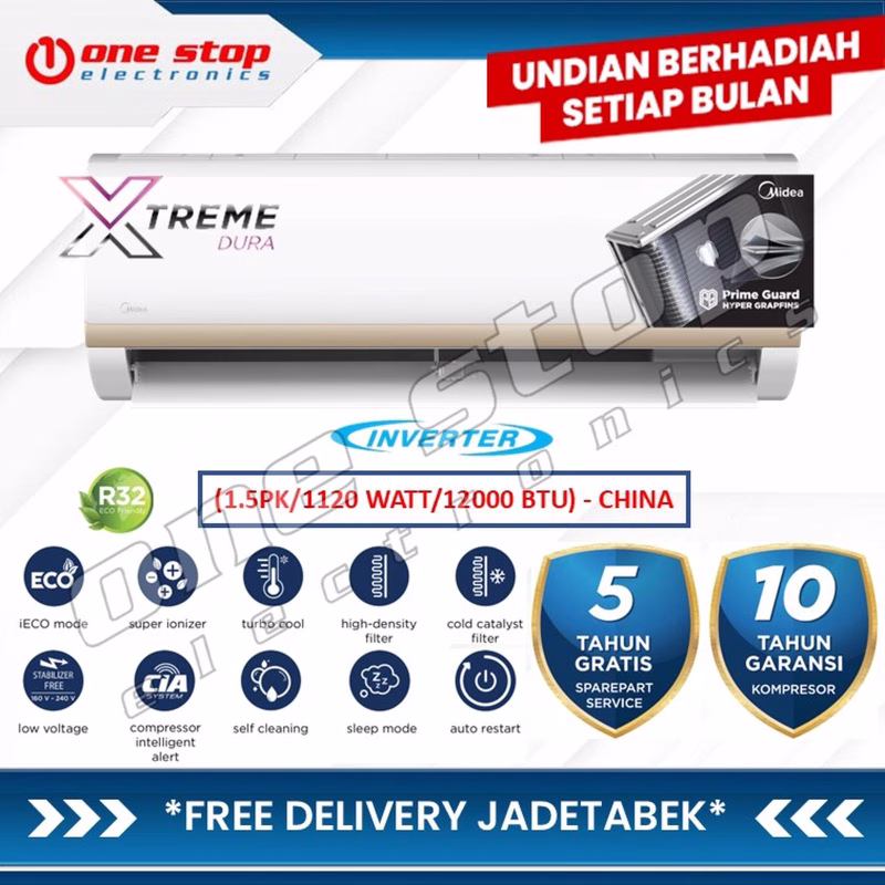 MIDEA MSIAF-12CRDN2 AC Split Inverter XTREME DURA 1.5PK R32