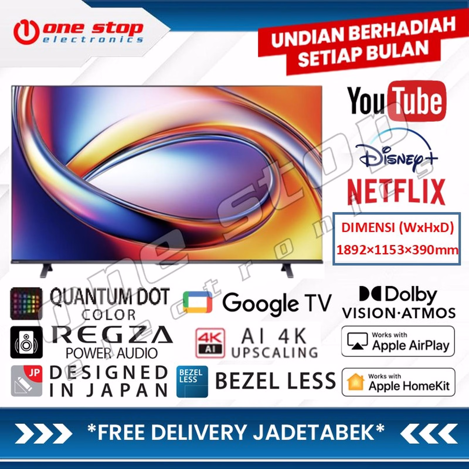 TOSHIBA 85M450RP / 85 M450 RP QLED 4K UHD Google TV w/ Dolby Vision-Atmos 85 Inch