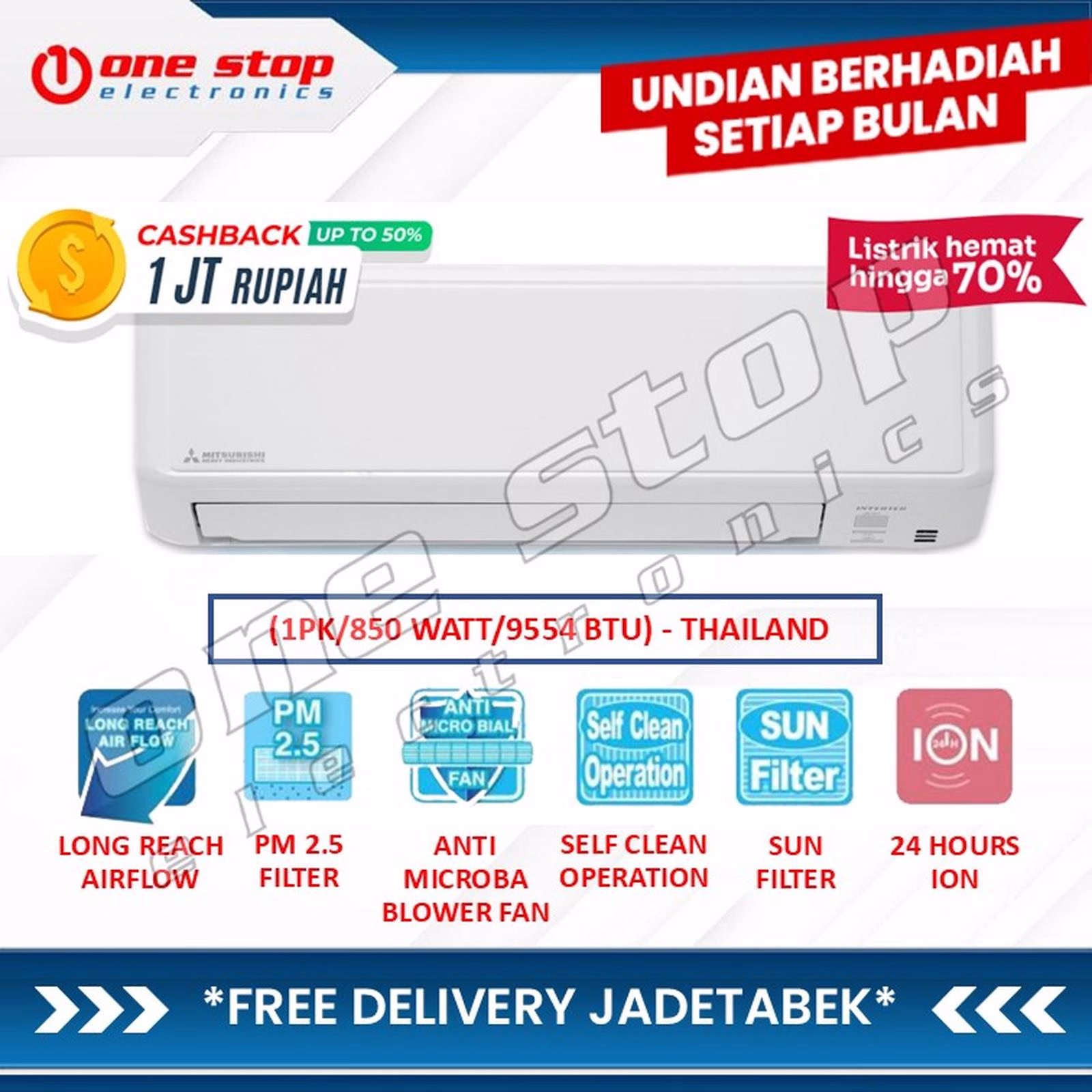 MITSUBISHI Heavy Industries SRK10YYP-W3 / SR10YYP Inverter Popular EON SERIES 1 PK