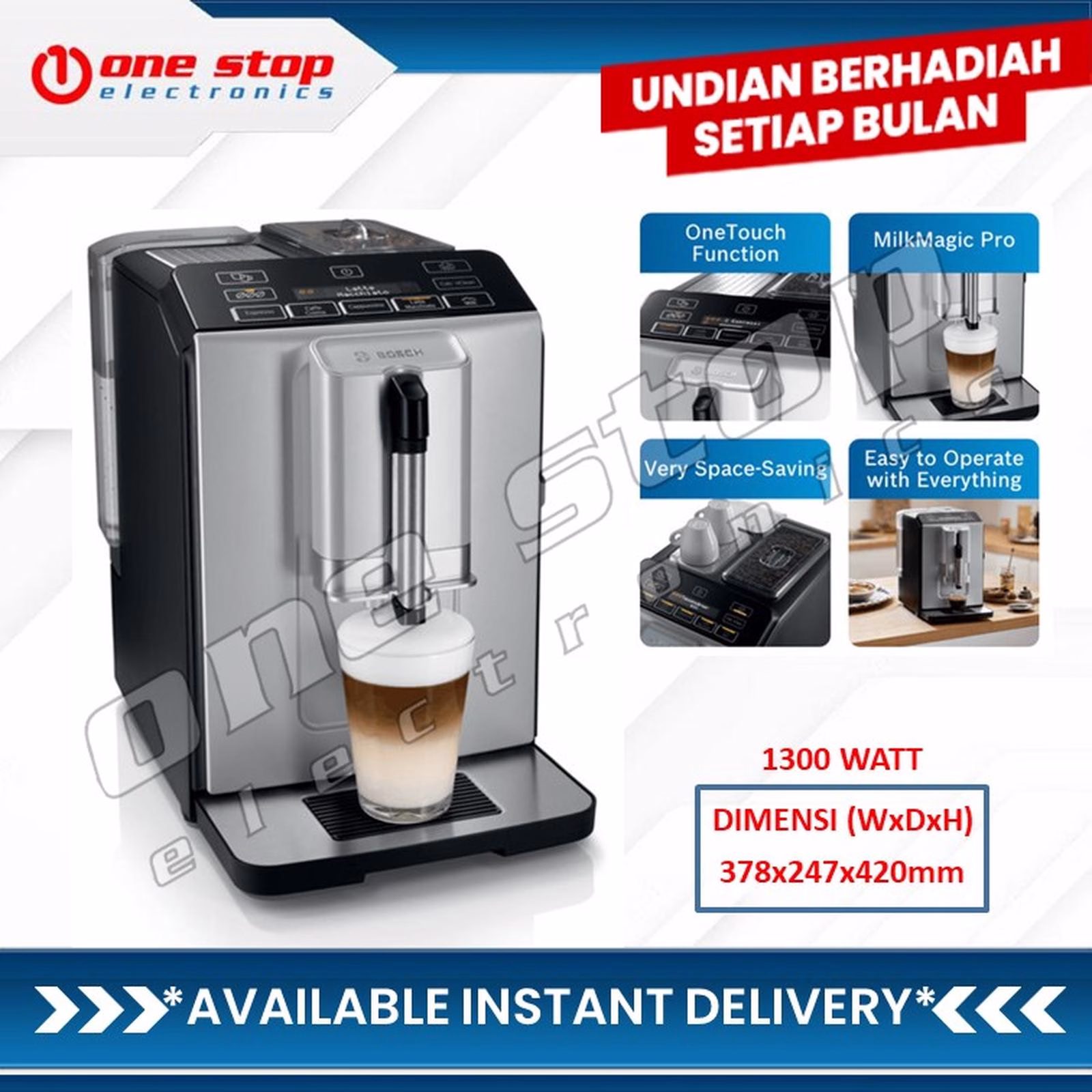 BOSCH TIS65621RW Coffee Machine VeroBarista 600 Silver Fully Automatic