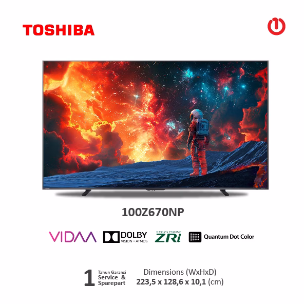 TOSHIBA GAMING 100Z670NP / 100 Z670NP 4K UHD 144Hz Smart TV 100 Inch