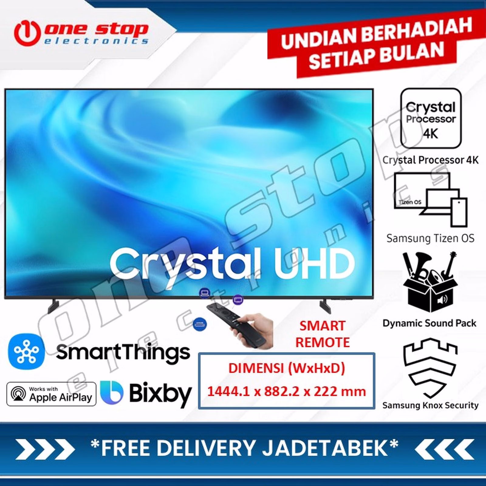 SAMSUNG 65U8500H CRYSTAL UHD 4K Tizen OS Smart TV 65 Inch - U8500H / 65U8500 / UA65U8500HKXXD