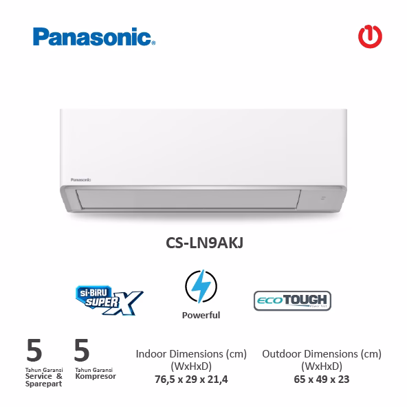 PANASONIC CS-LN9AKJ AC Split Standard Si-BiRu R32 1PK
