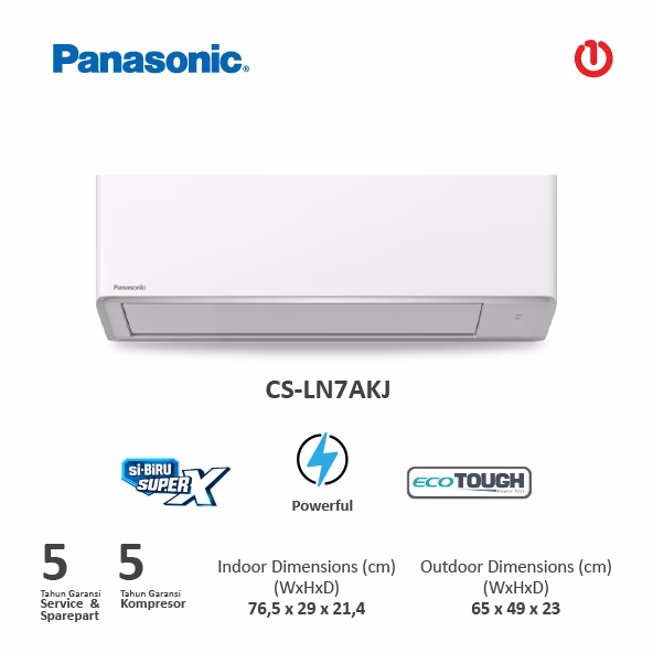 PANASONIC CS-LN7AKJ AC Split Standard Si-BiRu R32 0.75PK