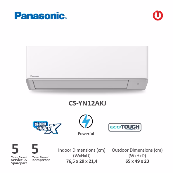 PANASONIC CS/CU-YN12AKJ AC Split Standard Non-Inverter 1.5PK