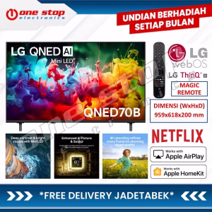 LG 43QNED70BSA Mini LED 4K UHD QNED AI Smart TV 43 Inch