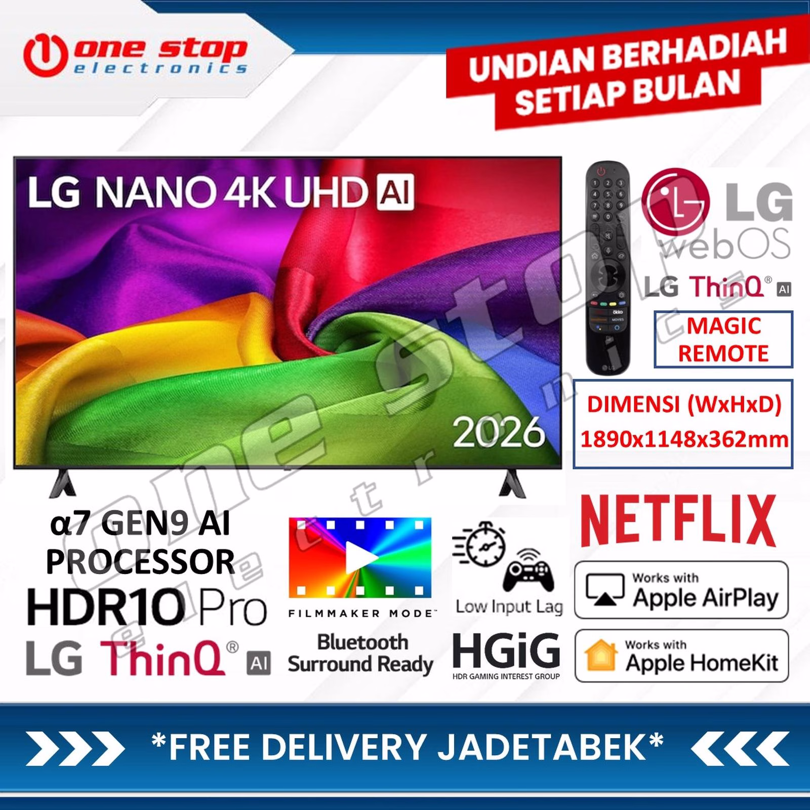 LG 85NU805BPSB NANO 4K UHD AI Smart TV 85 Inch